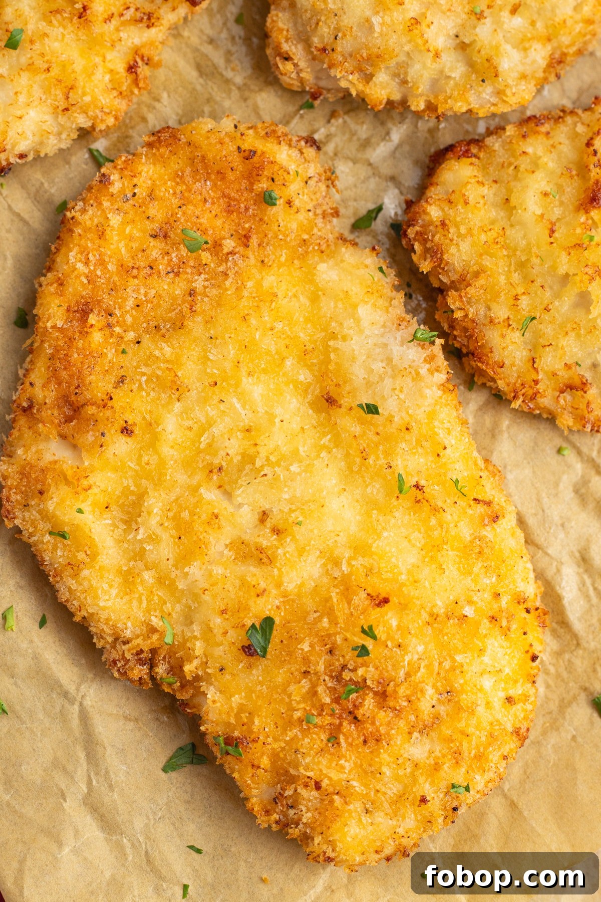 This is a picture of a close up cutlets.