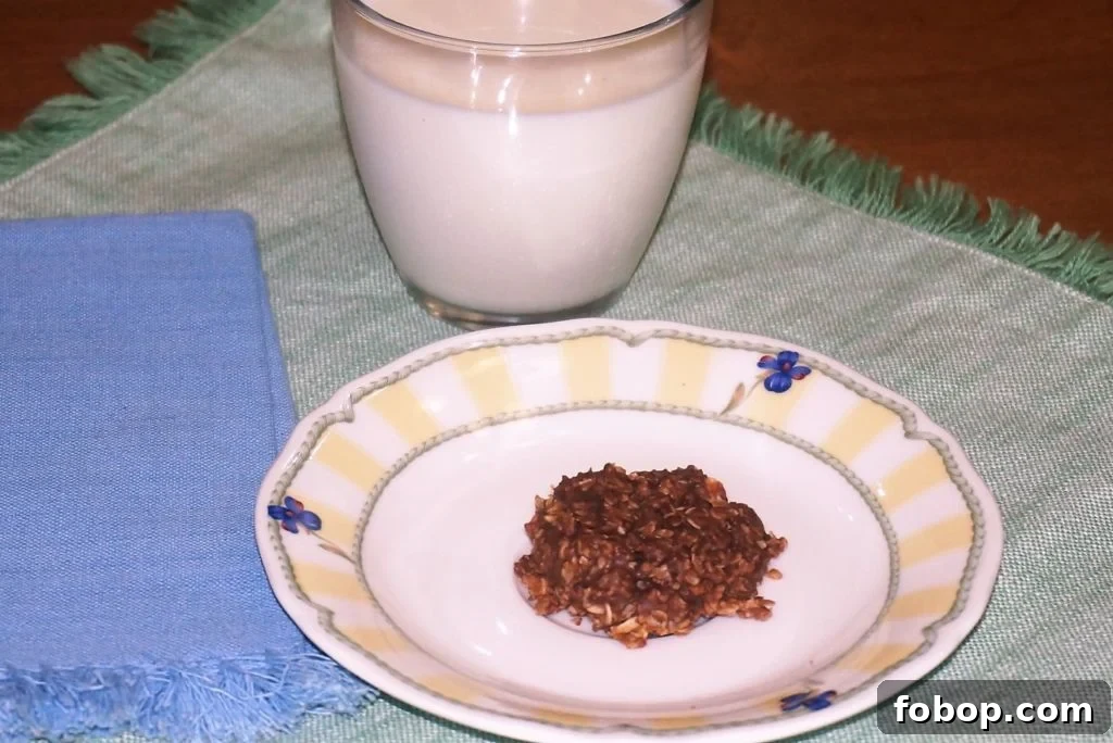Chocolate Peanut Butter No-Bake Cookies Recipe (Quick, Chewy) 3 Peanut Butter No Bake Cookie and Milk
