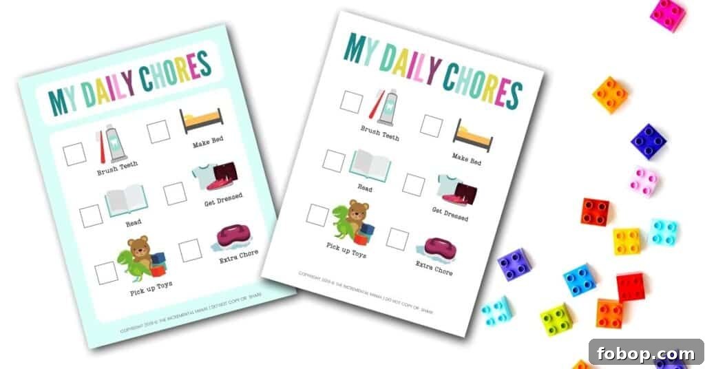 free printable toddler routine chart