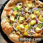 Finished vegan jerk pizza
