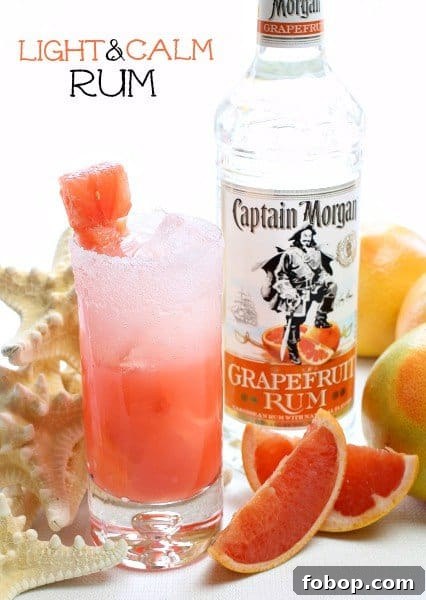 Light and Calm Rum cocktail featured