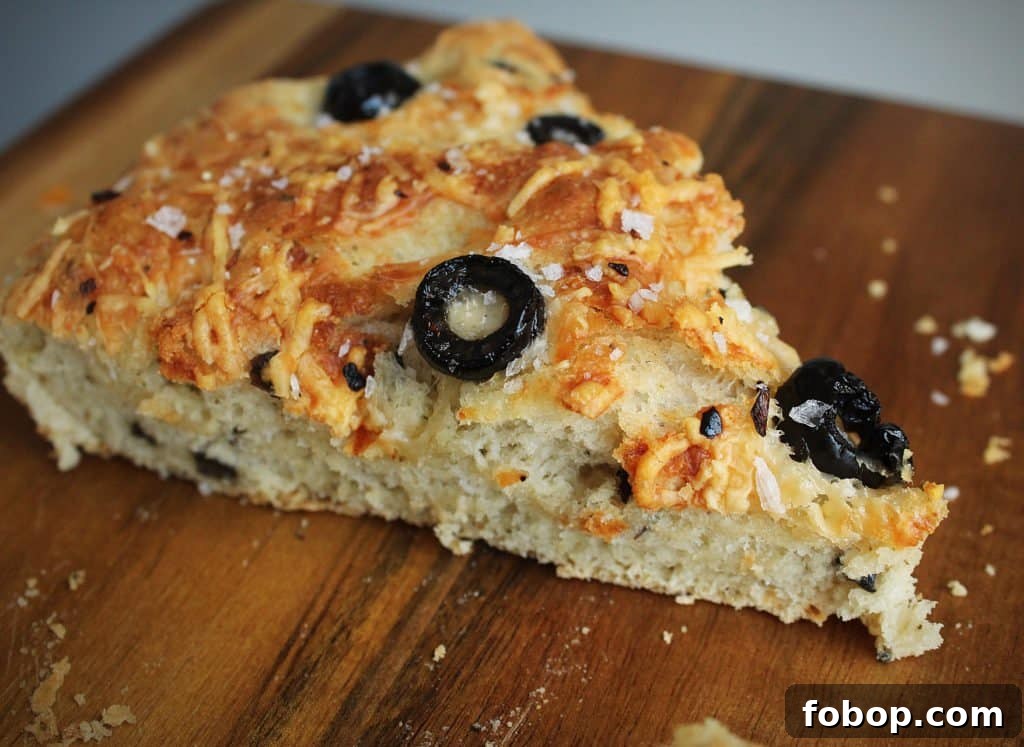 Easy Skillet Black Olive and Parmesan Focaccia Bread Recipe | Chenée Today 