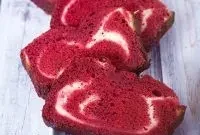 Red Velvet Quick Bread with Cream Cheese Swirl | Twelve Loaves