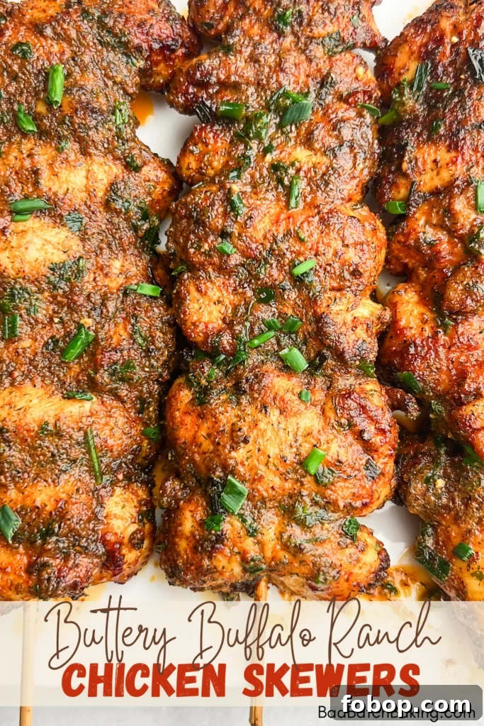 Buffalo Ranch Chicken Skewers