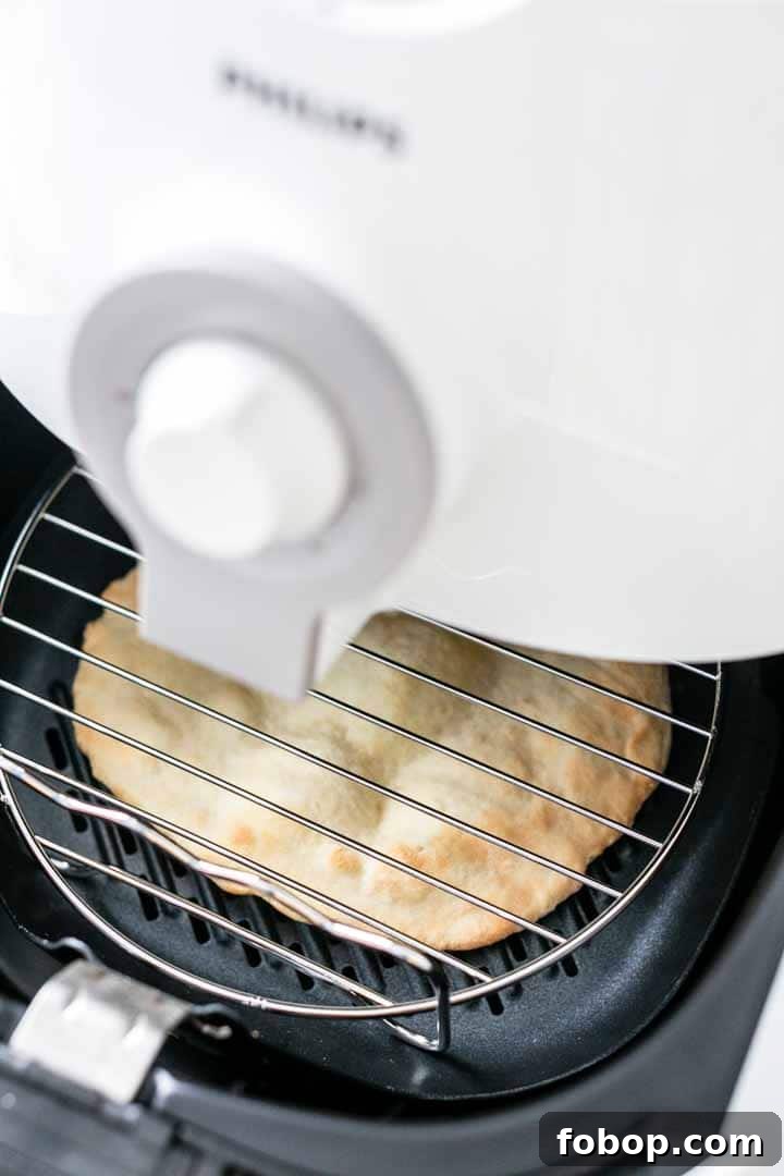 Crispy Air Fryer Flatbread Recipe in Minutes 6 Flatbreads in an Air Fryer or stacked.