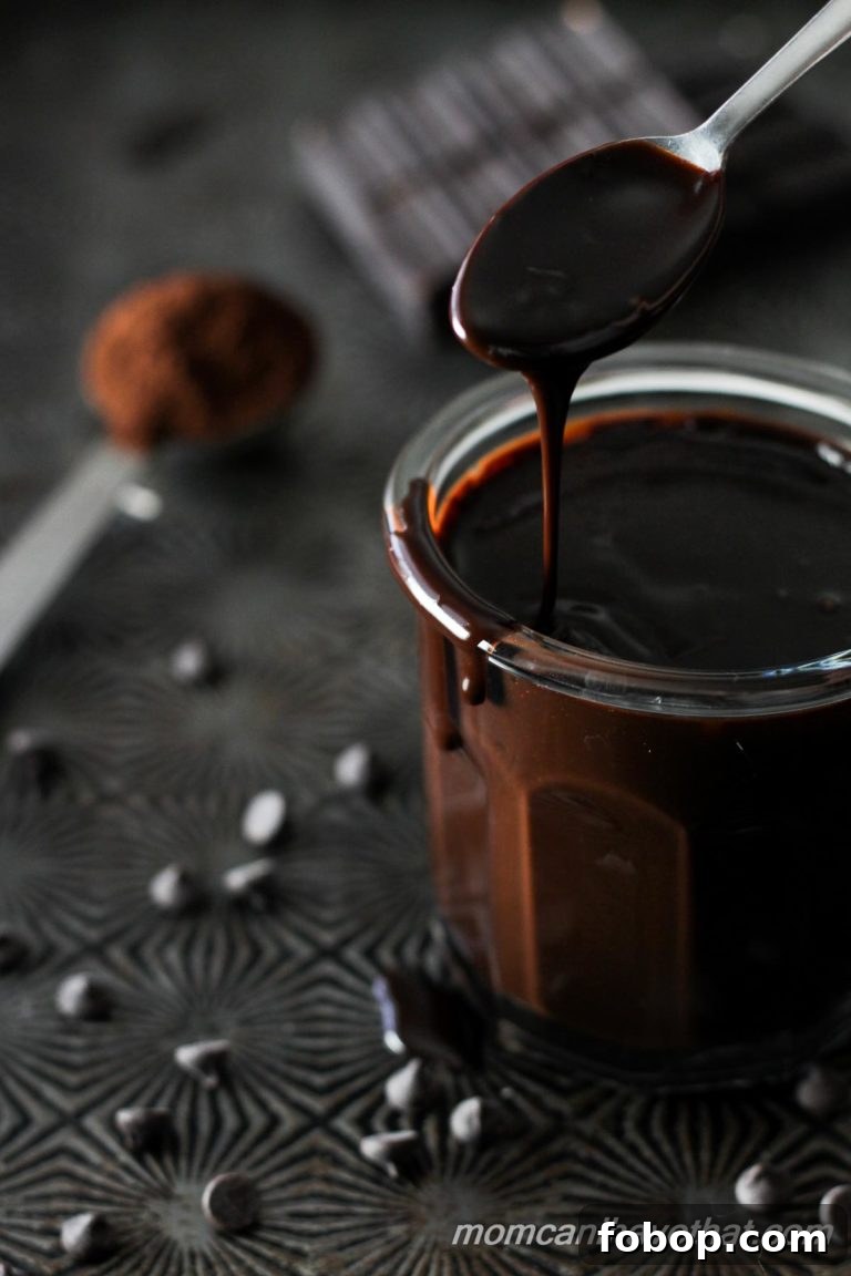 Keto Hot Fudge Sauce Recipe — Low-Carb Chocolate Topping 2 Low Carb Hot Fudge Sauce is sugar-free and full of rich, sophisticated, chocolate flavor. | Low Carb Gluten-free | lowcarbmaven.com