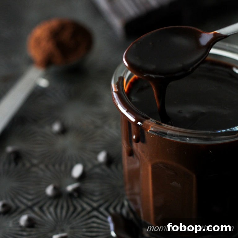 Keto Hot Fudge Sauce Recipe — Low-Carb Chocolate Topping 4 Low Carb Hot Fudge Sauce is sugar-free and full of rich, sophisticated, chocolate flavor. | Low Carb Gluten-free | lowcarbmaven.com