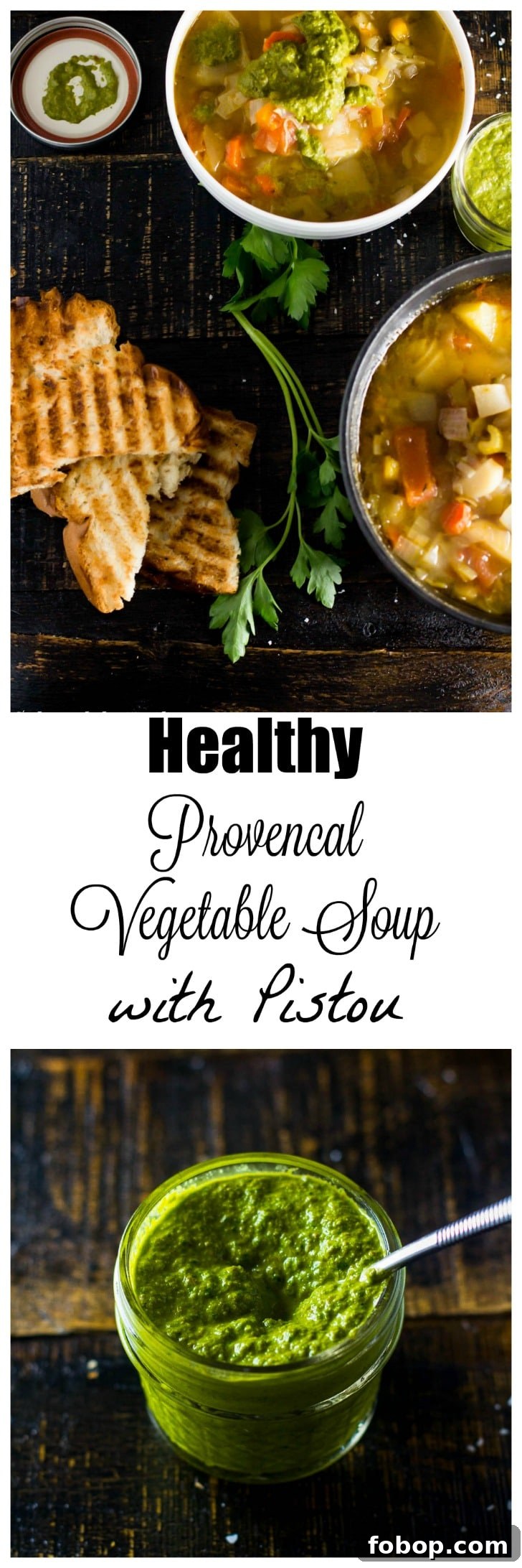 Provençal Vegetable Soup with Pistou: Classic Summer Recipe 2 A classic French country vegetable soup loaded with fresh good for you veggies and finished off with an unforgettable dairy free French pesto. Comfort food that is both healthy and hearty!