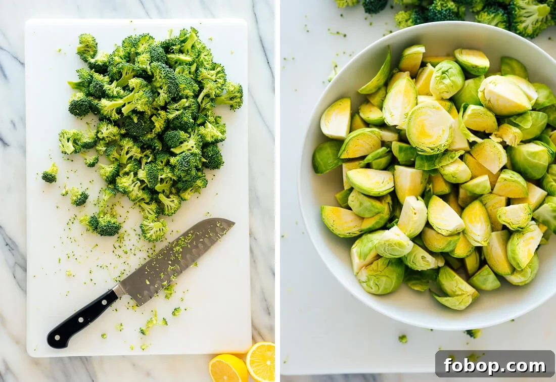 Lemony Roasted Broccoli, Arugula & Lentil Salad Recipe 4 sliced broccoli and brussels sprouts