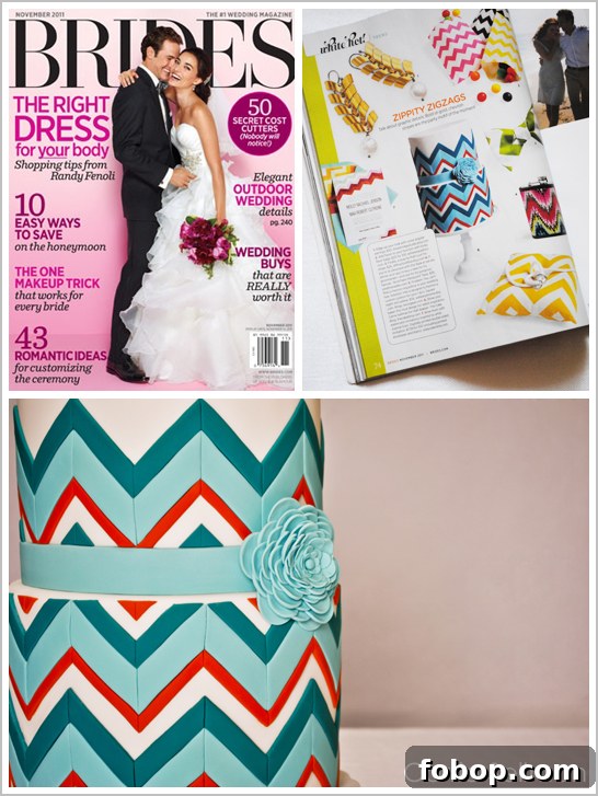 Chevron Cake for BRIDES Magazine Chevron Cake for BRIDES Magazine