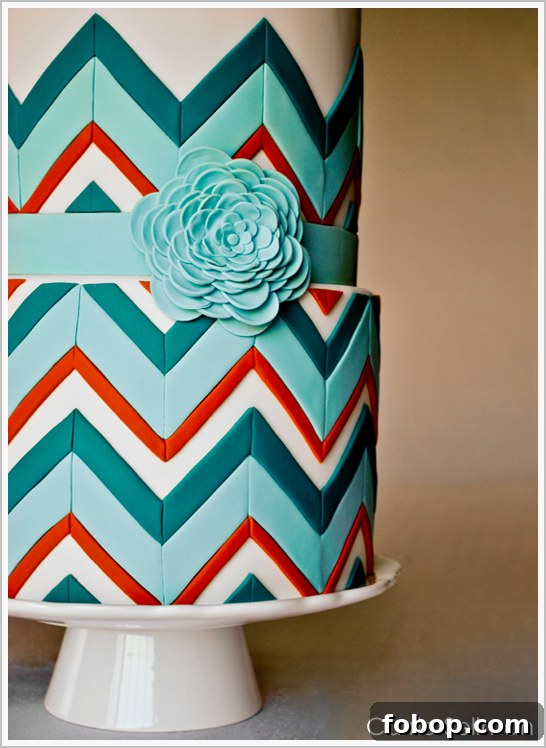 Chevron Cake for BRIDES Magazine by Carrie Sellman for Half Baked - The Cake Blog Chevron Cake for BRIDES Magazine by Carrie Sellman for Half Baked - The Cake Blog