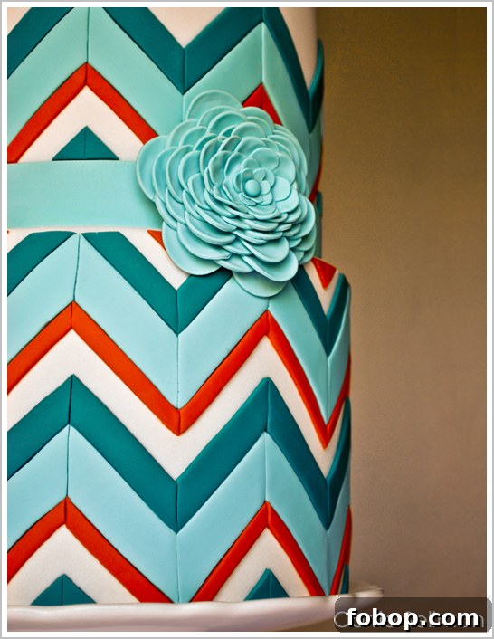 Chevron Cake for BRIDES Magazine Chevron Cake for BRIDES Magazine