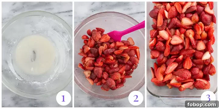 how to make filling for strawberry crumble