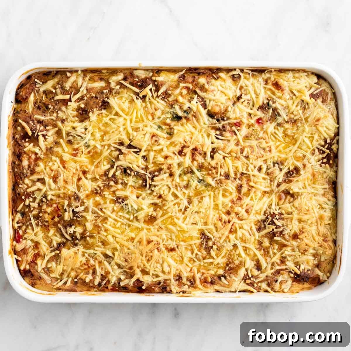 Baked vegan breakfast casserole.