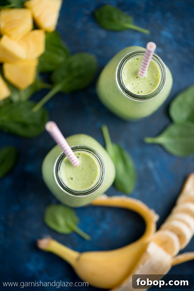 Pineapple Spinach Smoothie Recipe for Energy and Glow 3 Pineapple Spinach Green Smoothie