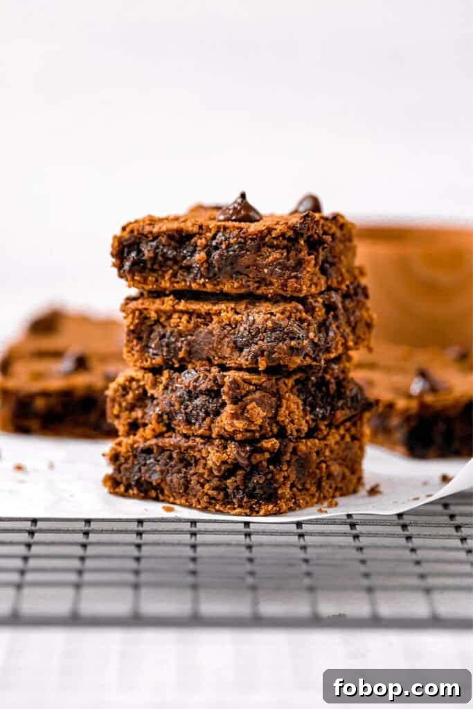 stack of gooey pumpkin blondies