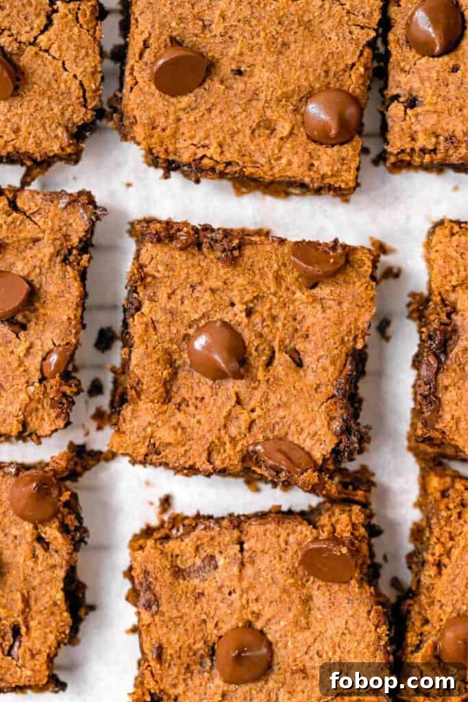 pumpkin chickpea blondies