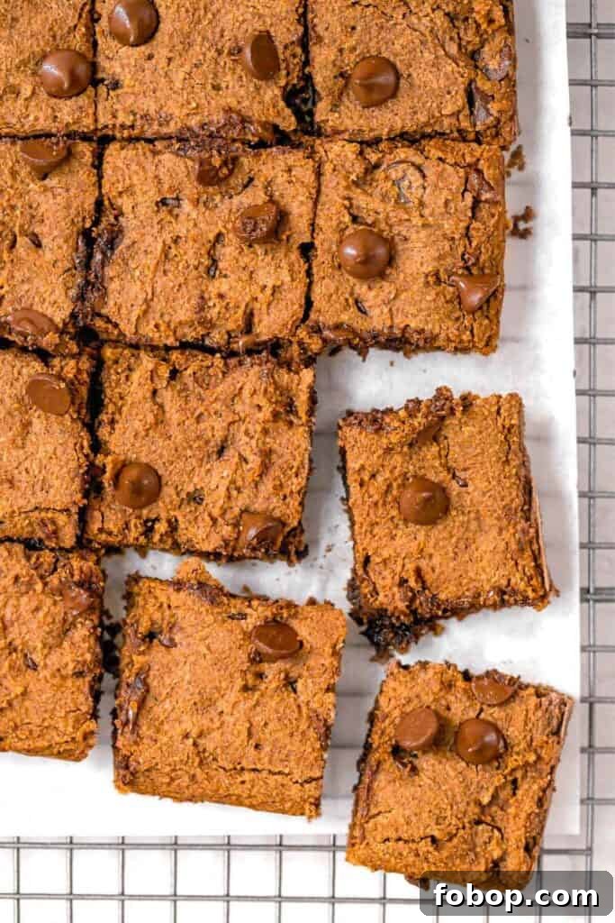 healthy pumpkin spice blondies