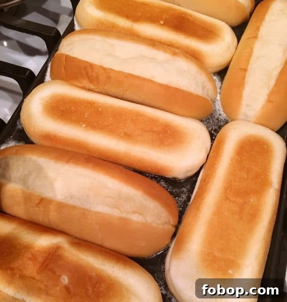 Toasting sub rolls