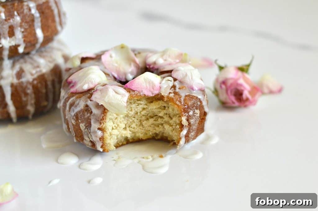 These gluten-free fried cake donuts are SO authentic and delicious! Nobody will ever know they aren't full of flour. Speaking of flour, how cute are those edible roses and how perfect are they for Earth Day?