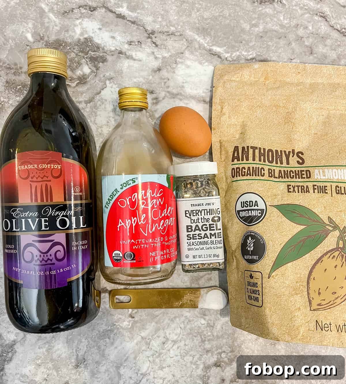 Ingredients needed to make paleo crackers.
