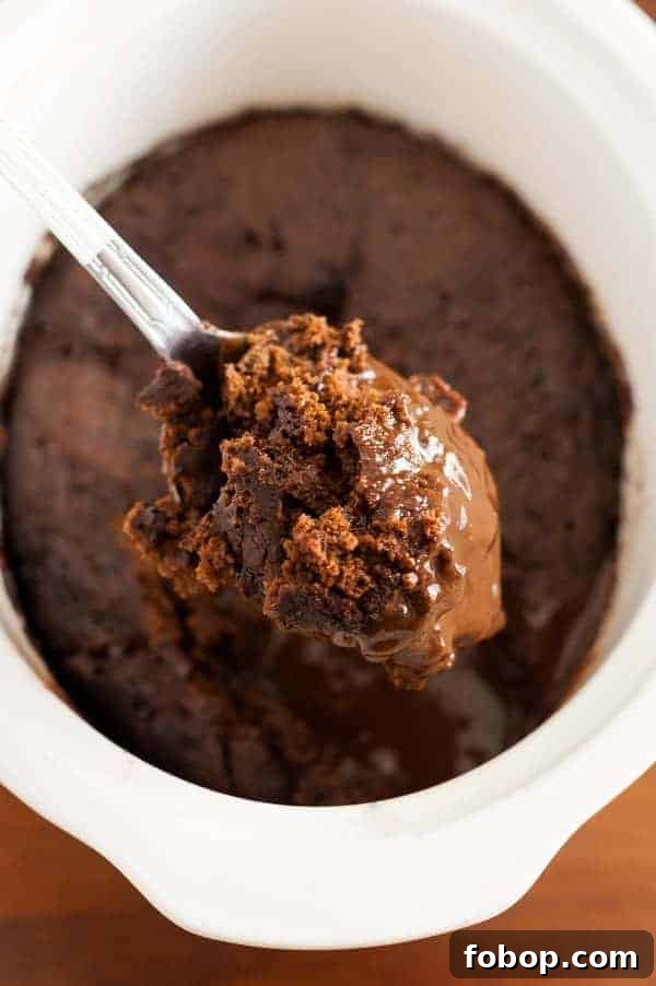 Clean Eating Slow Cooker Molten Lava Cake