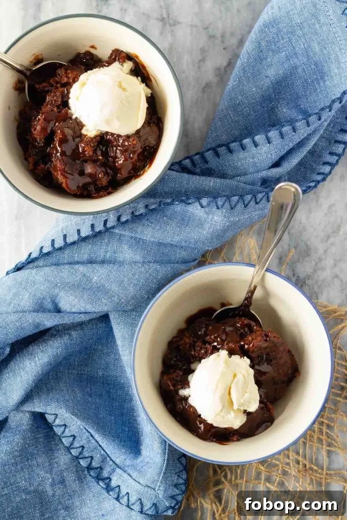 Slow Cooker Chocolate Pudding Cake Recipe for Decadent Dessert 2 Slow cooker chocolate pudding cake