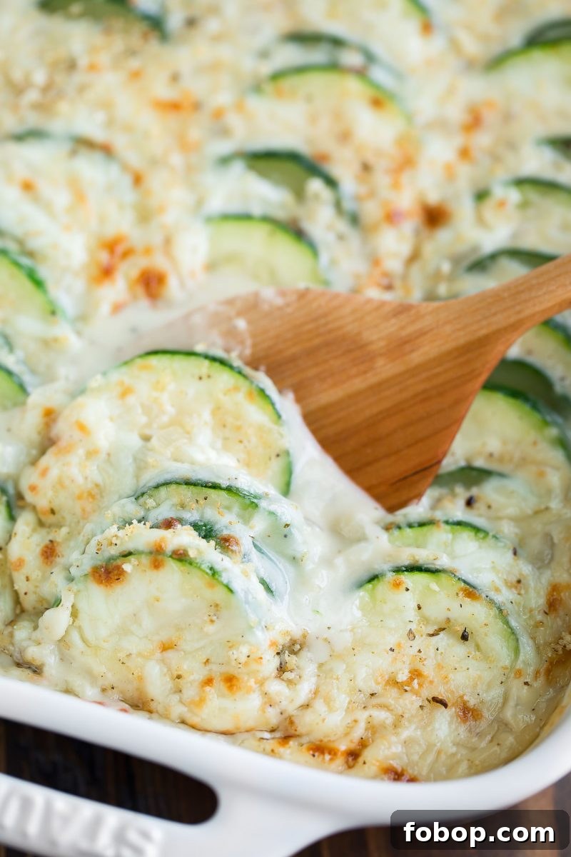Cheesy Zucchini Casserole with Crispy Breadcrumb Topping 3 Baked Zucchini Casserole