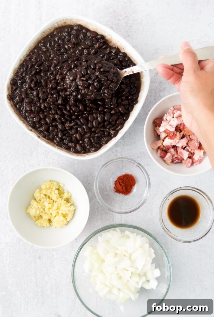 Creamy Black Bean Soup Ingredients