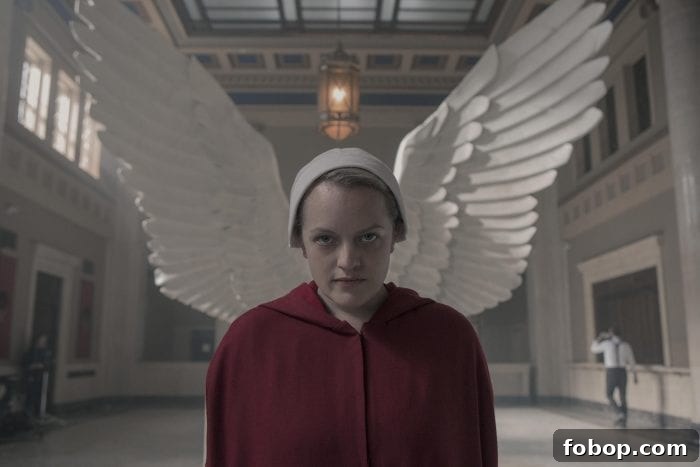 Elisabeth Moss in The Handmaid's Tale