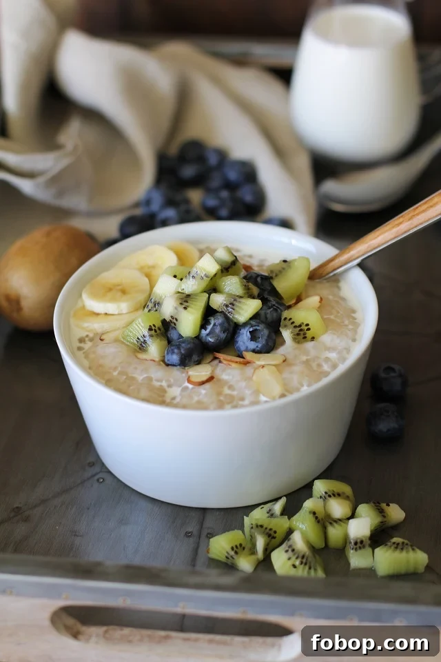 Coconut Tapioca Pudding - vegan, refined sugar-free, gluten-free | TheRoastedRoot.net #healthy #recipe #dessert #breakfast #paleo