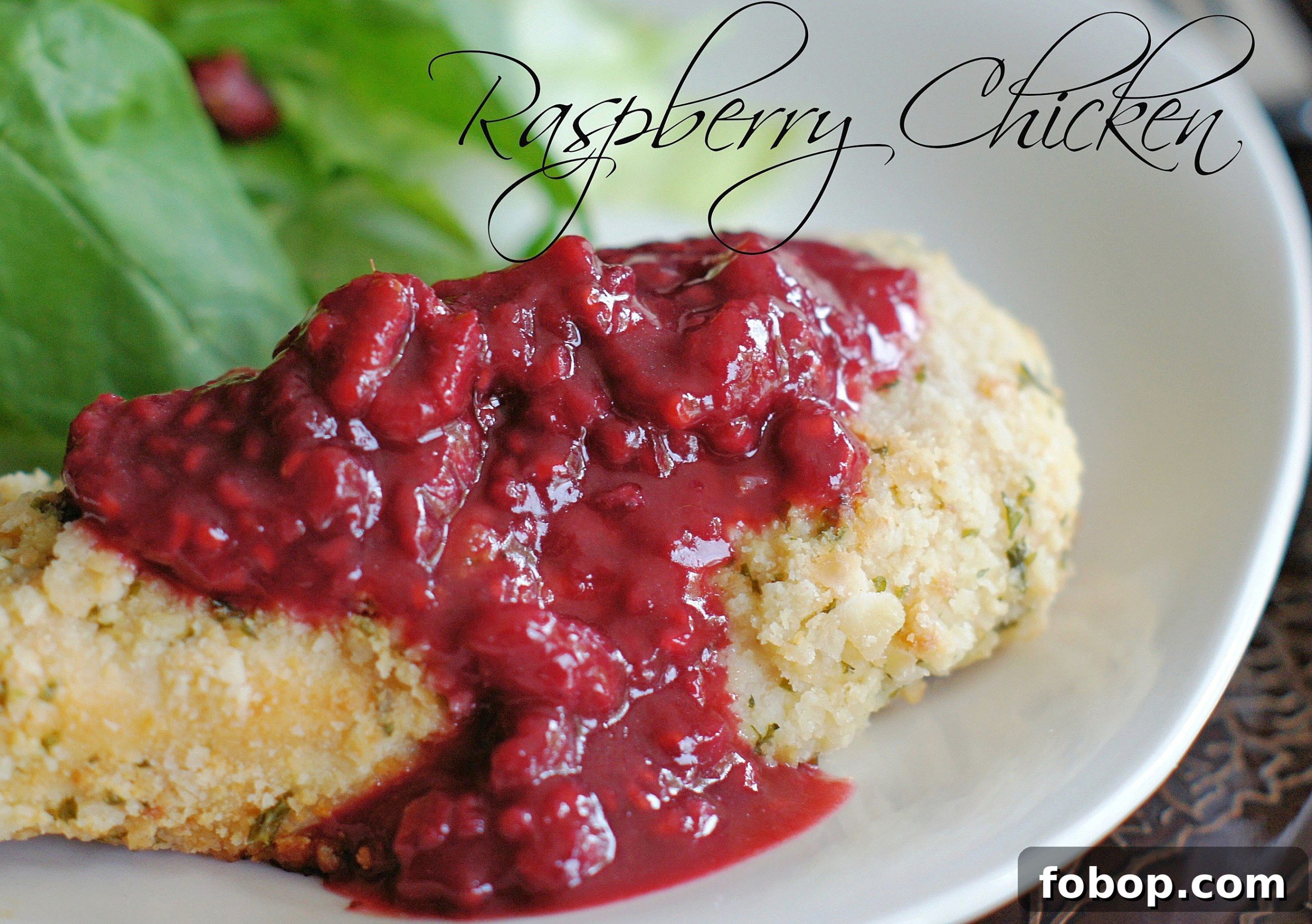 Raspberry Chicken plated