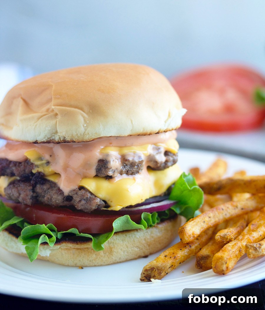 Smashburgers on a plate