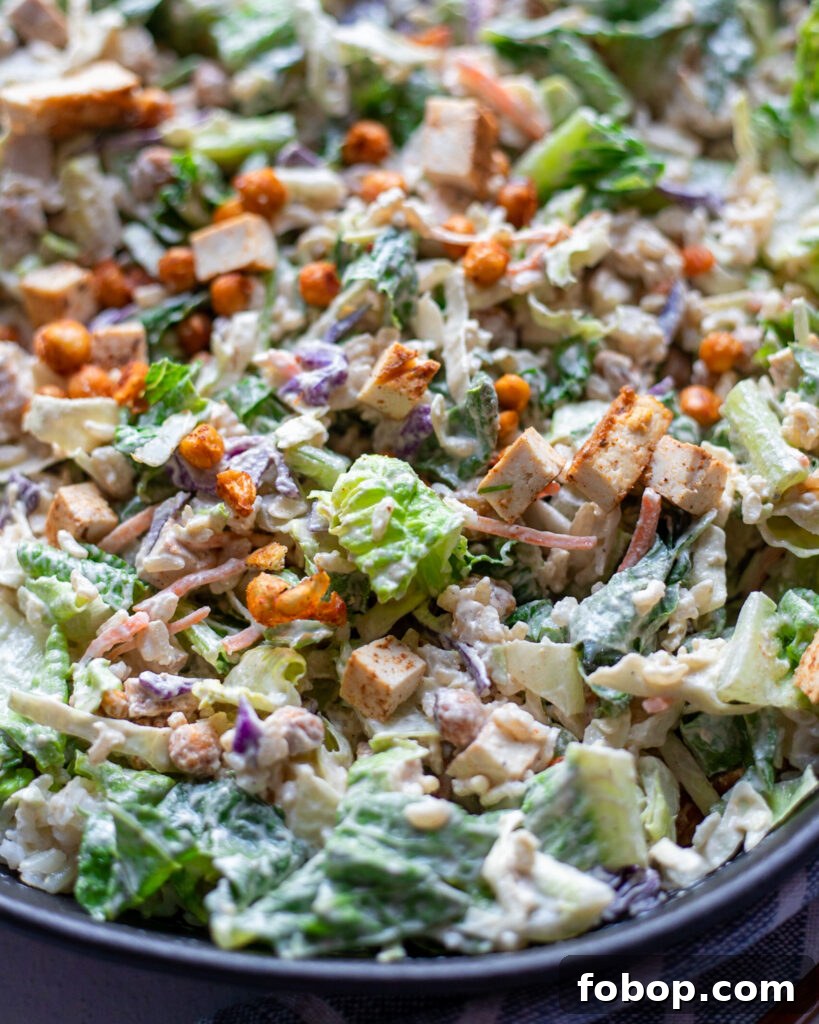 image closeup loaded vegan caesar