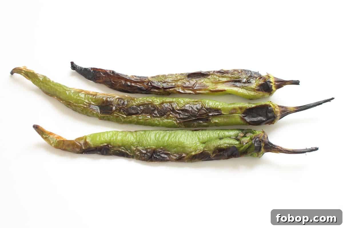 charred peppers
